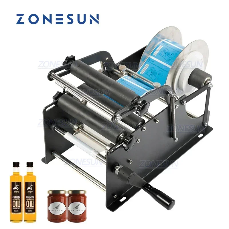 Label Maker Machine - ZONESUN-máquina etiquetadora Manual con aplicador de