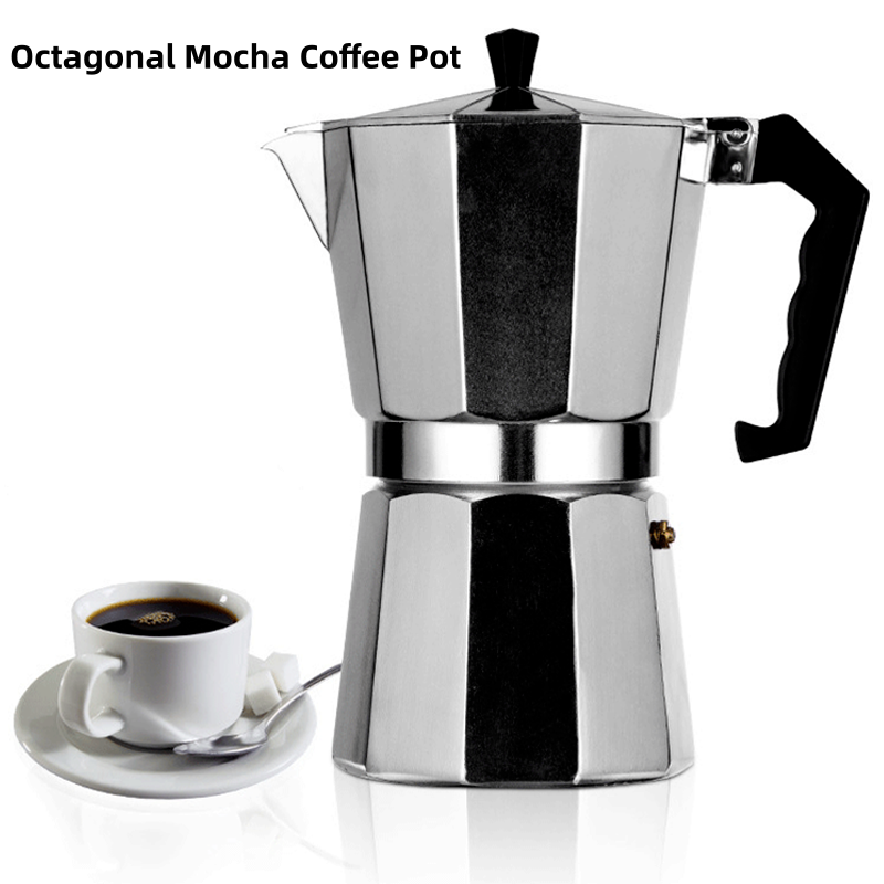Home Office Moka - Tetera de café de aluminio, percolador