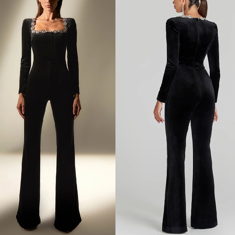 Home Office Romance - Mono elegante de terciopelo para mujer