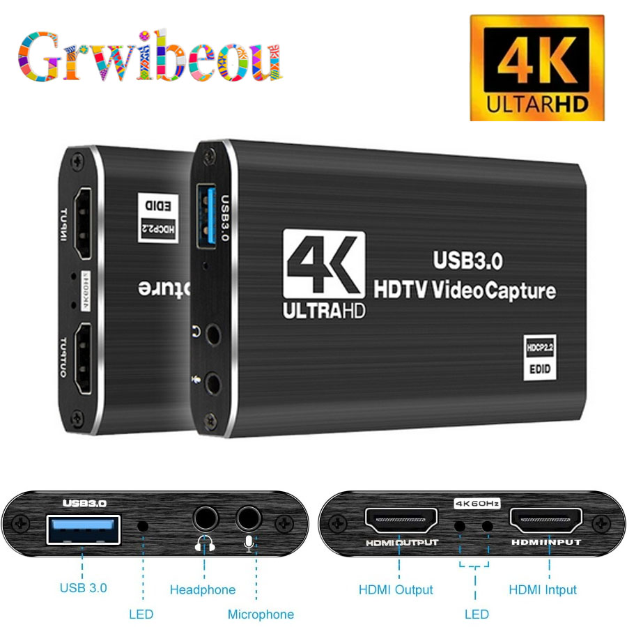 Webcam Hd 1080P - Tarjeta de captura de vídeo 4K