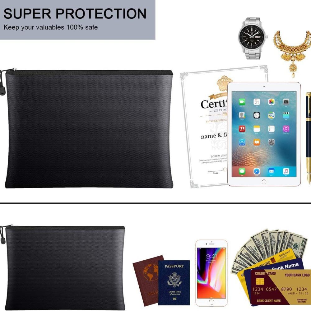 Home Office Passport - Bolsa para documentos ignífuga, soporte impermeable