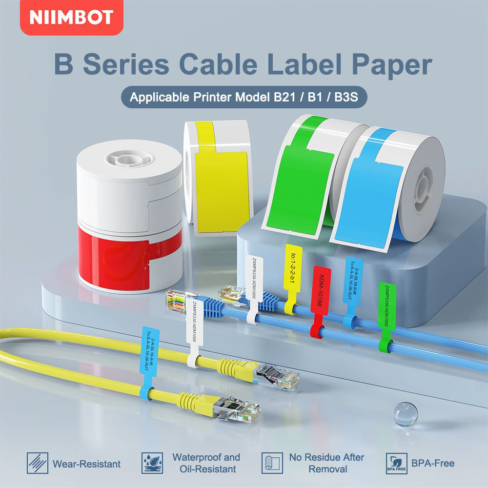 Label Maker Machine - Niimbot-impresora portátil de etiquetas de Cable