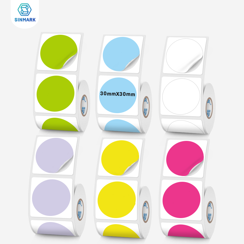 Label Maker Machine - Etiqueta Circular de Color, pegatina de