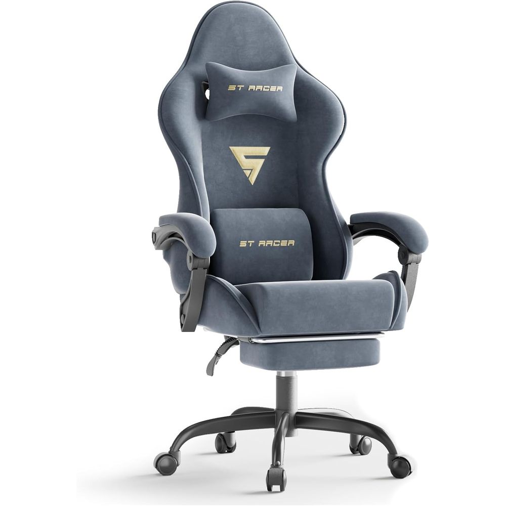 Home Office Chair - Silla de Juego Ergonómica con Reposapiés