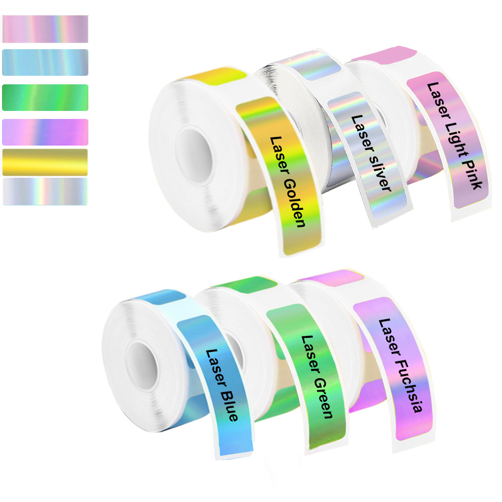 Label Maker Machine - 2 rollos de etiquetas adhesivas holográficas