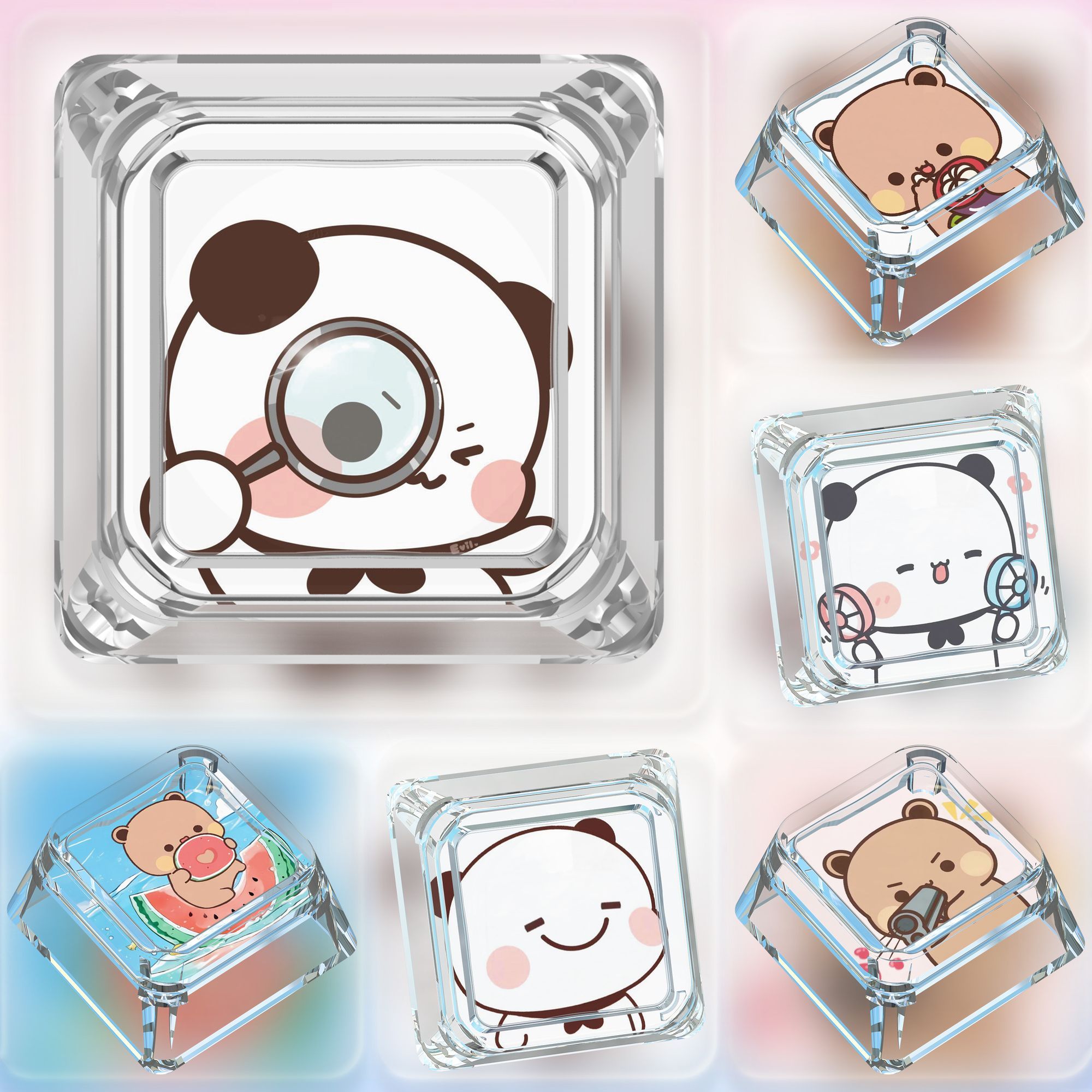 Home Office Kit - Lindos teclas Bubu Dudu ABS, juego