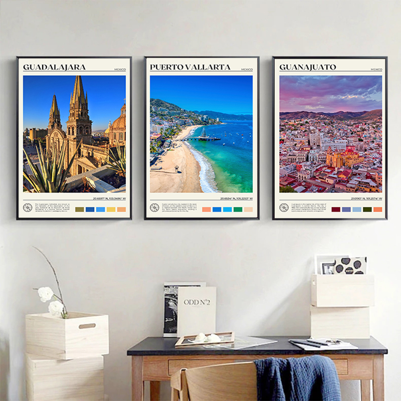 Póster de paisaje de viaje de  - Home Office Zacatecas reseña y precio