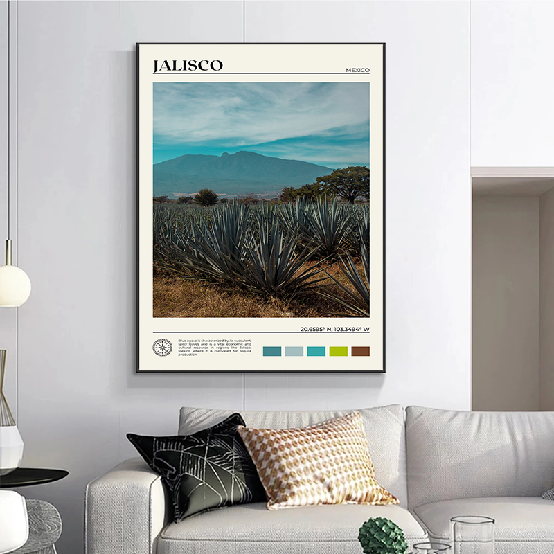 Póster de paisaje de viaje de  - Home Office Zacatecas reseña y precio