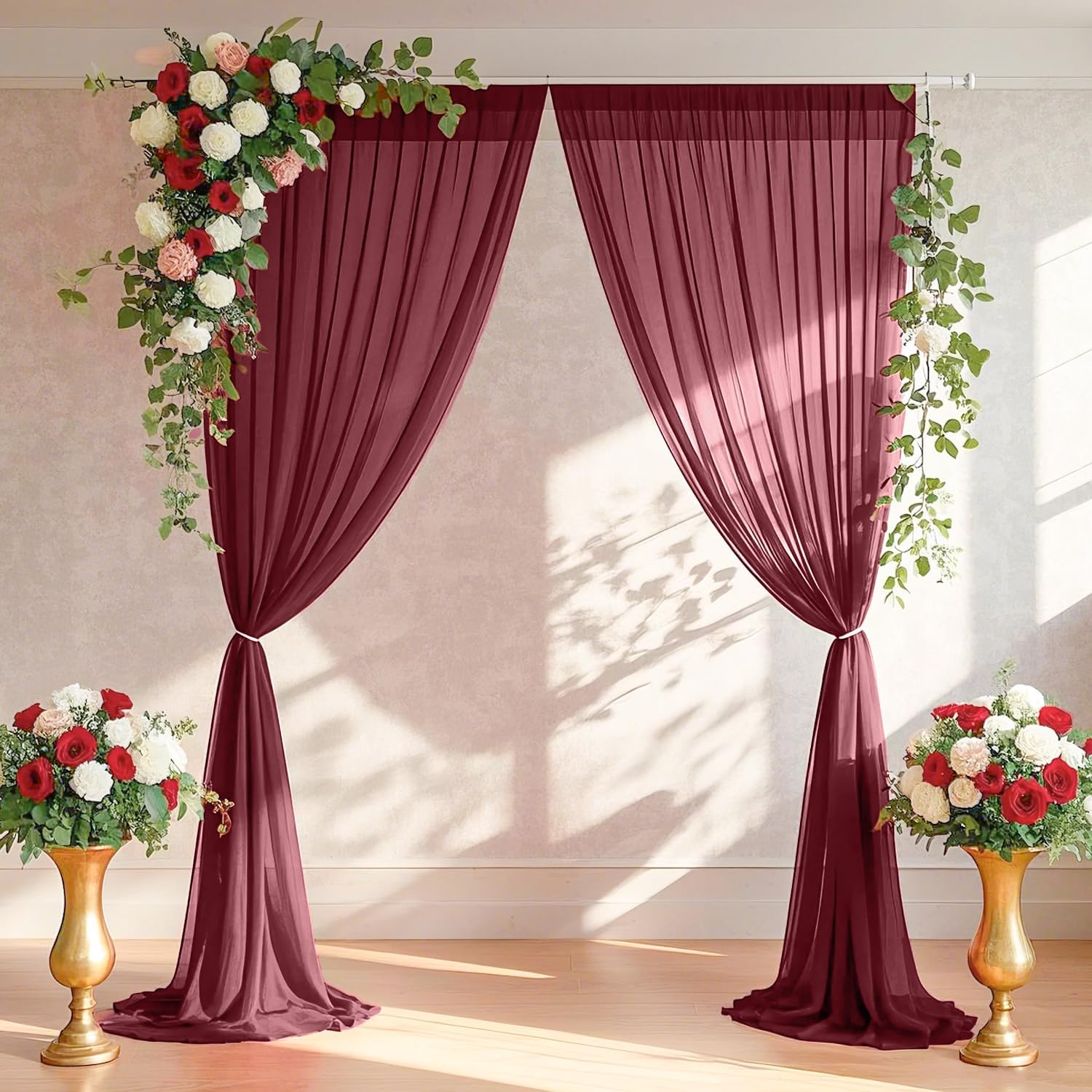 2 uds cortinas de fondo color  - Home Office Backdrop reseña y precio