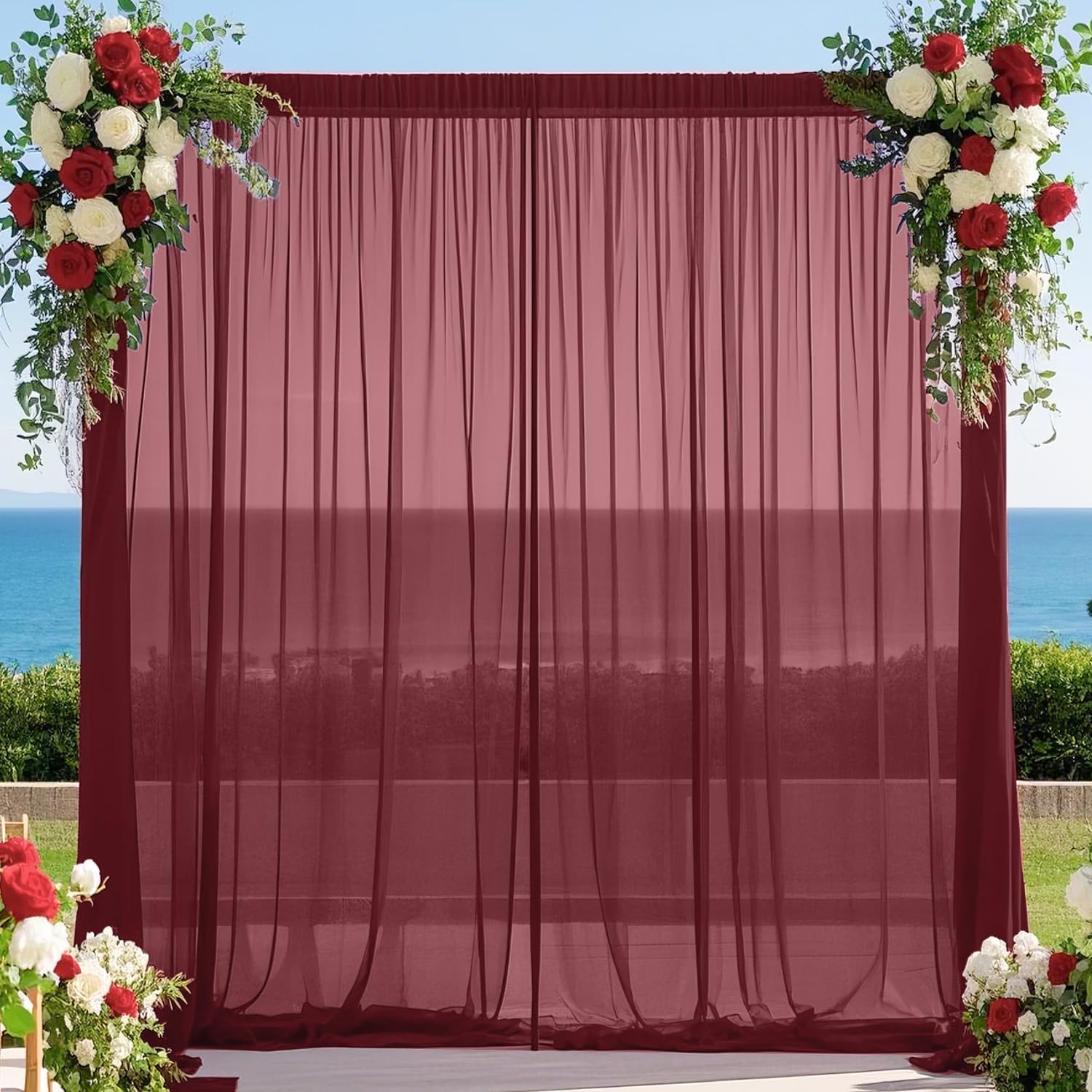 2 uds cortinas de fondo color  - Home Office Backdrop reseña y precio