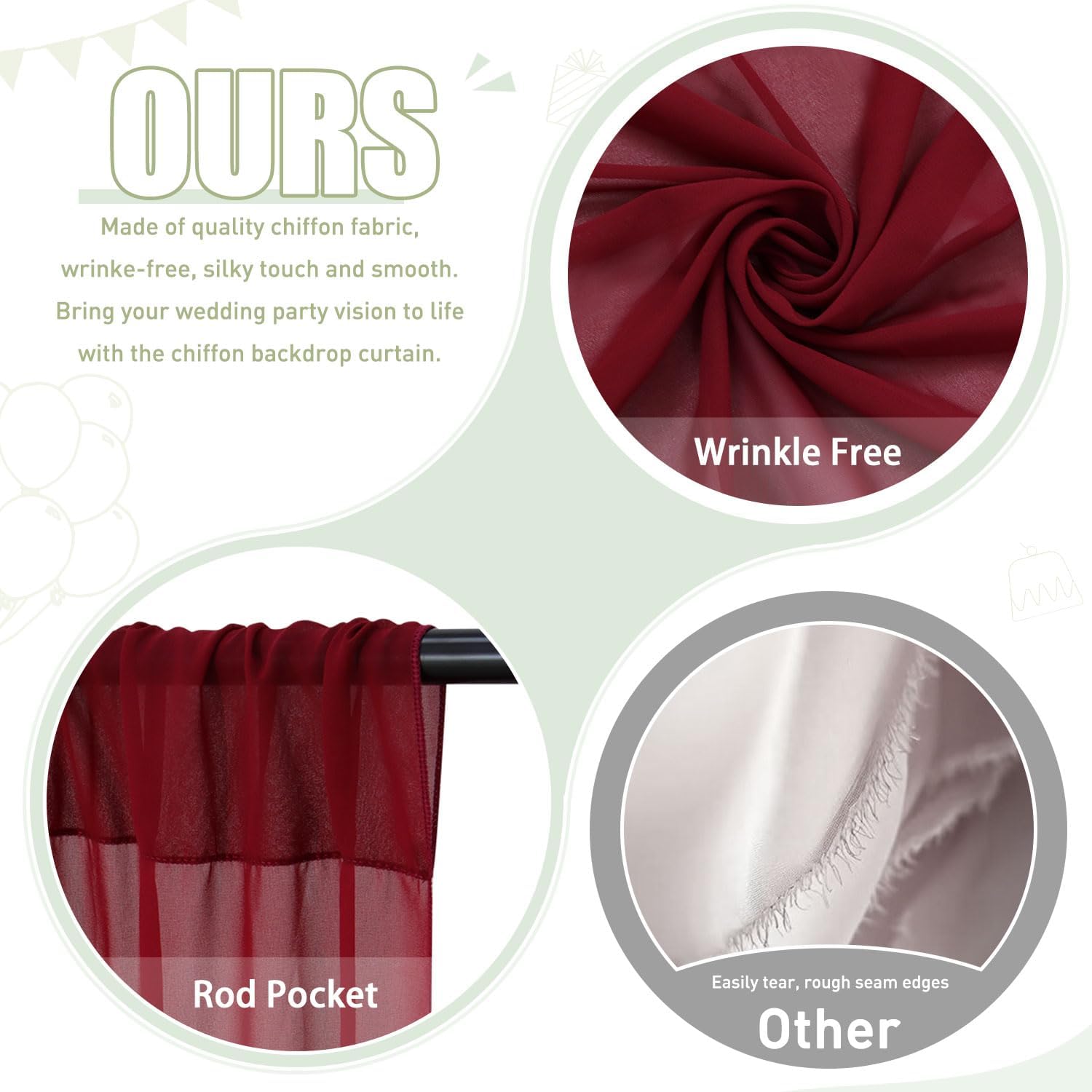 2 uds cortinas de fondo color  - Home Office Backdrop reseña y precio