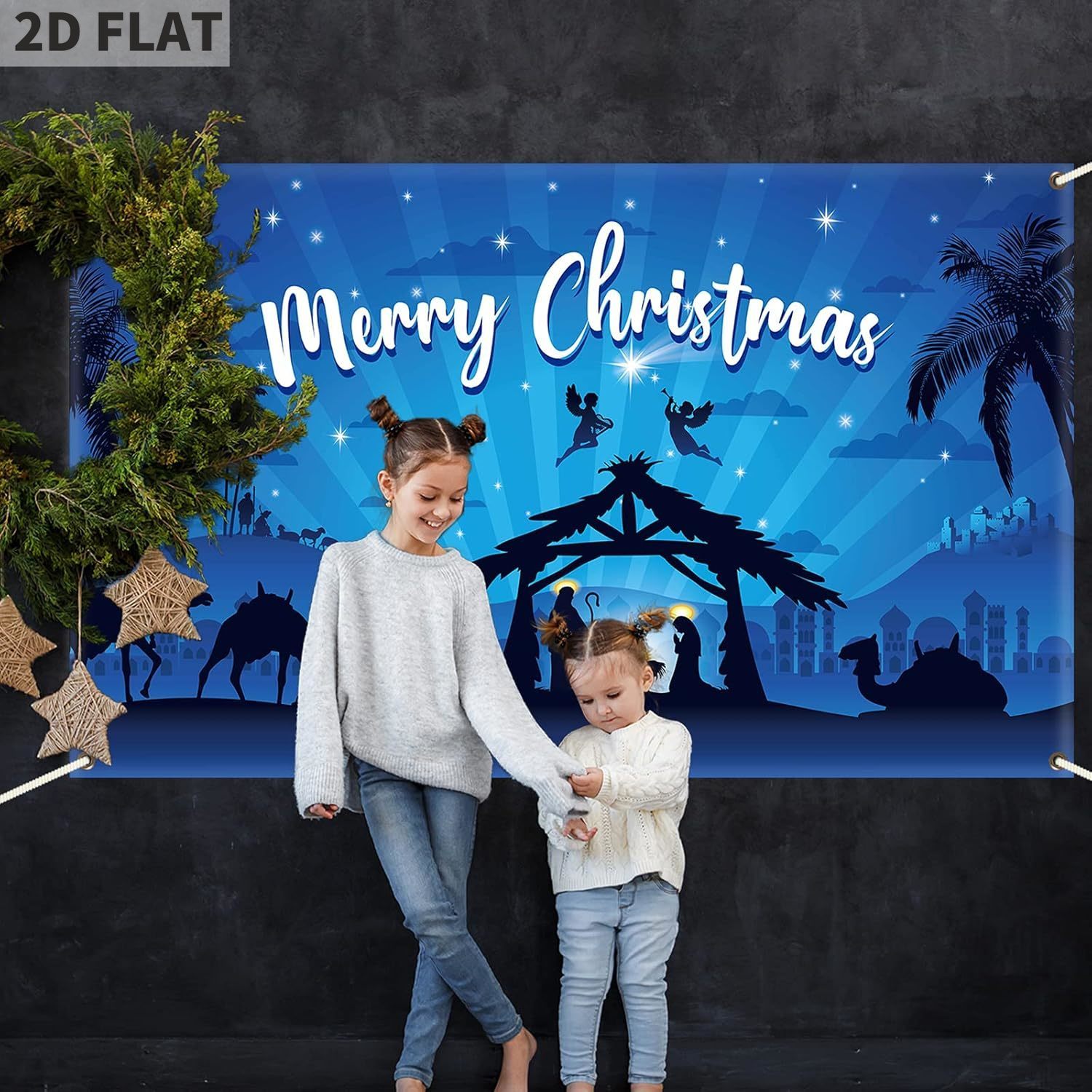 Fondo de Navidad de la Sagrada - Home Office Backdrop reseña y precio