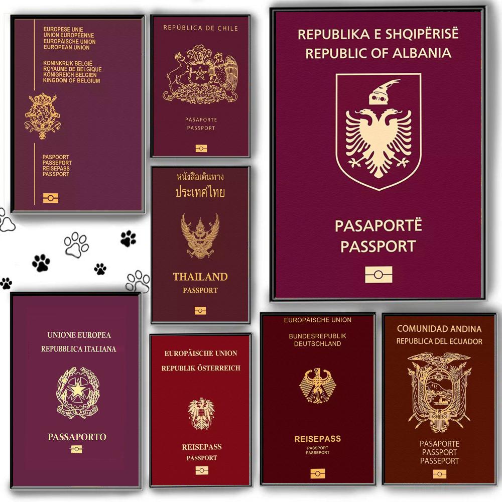 Póster de pasaportes de fondo  - Home Office Passport reseña y precio