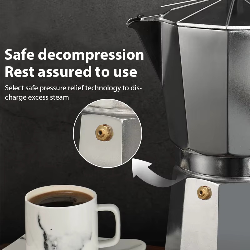 Tetera de café de aluminio, pe - Home Office Moka reseña y precio