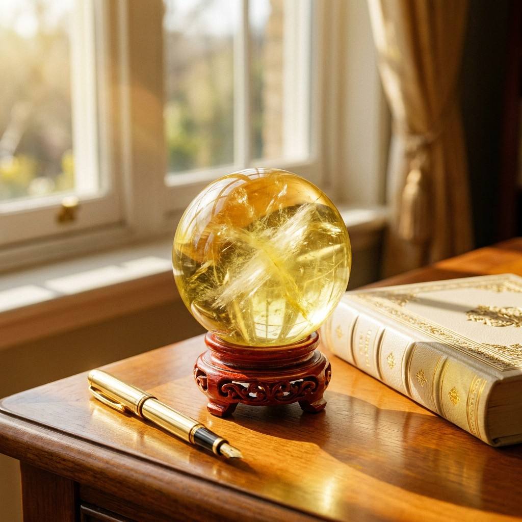 Esfera de Cristal de Citrino N - Home Office Feng Shui reseña y precio