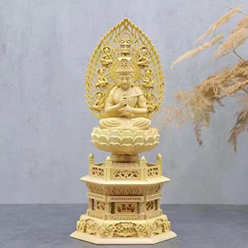 Estatua de Buda tallada en mad - Home Office Feng Shui reseña y precio