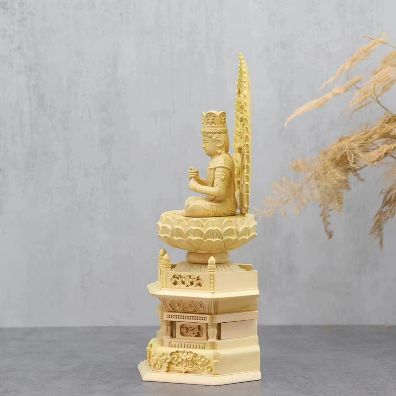 Estatua de Buda tallada en mad - Home Office Feng Shui reseña y precio
