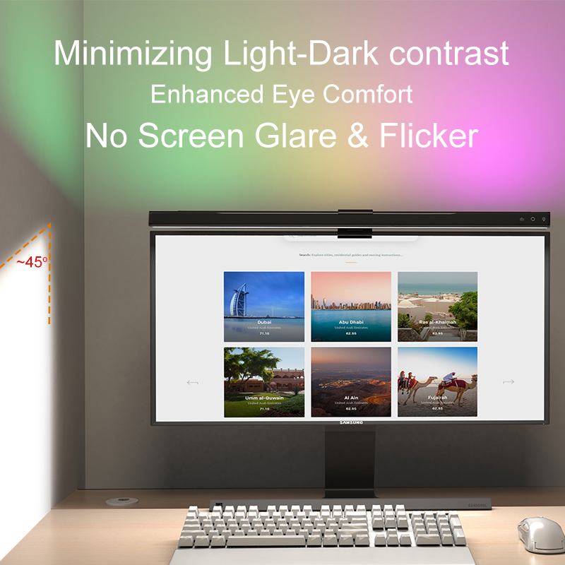 Luz RGB de 60/80 cm, Iluminaci - Home Office Setup Ideas reseña y precio