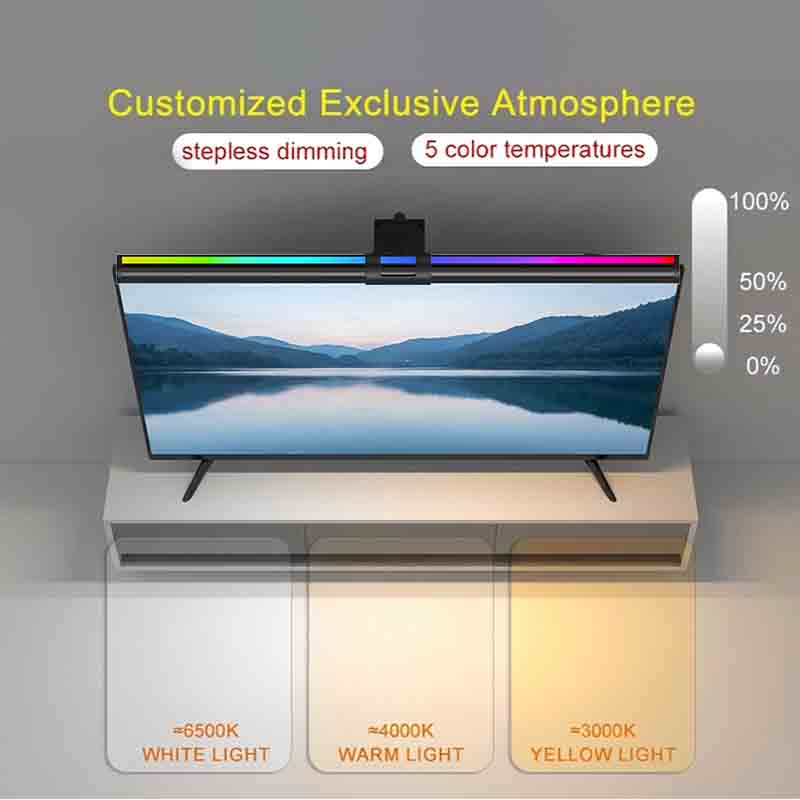 Luz RGB de 60/80 cm, Iluminaci - Home Office Setup Ideas reseña y precio