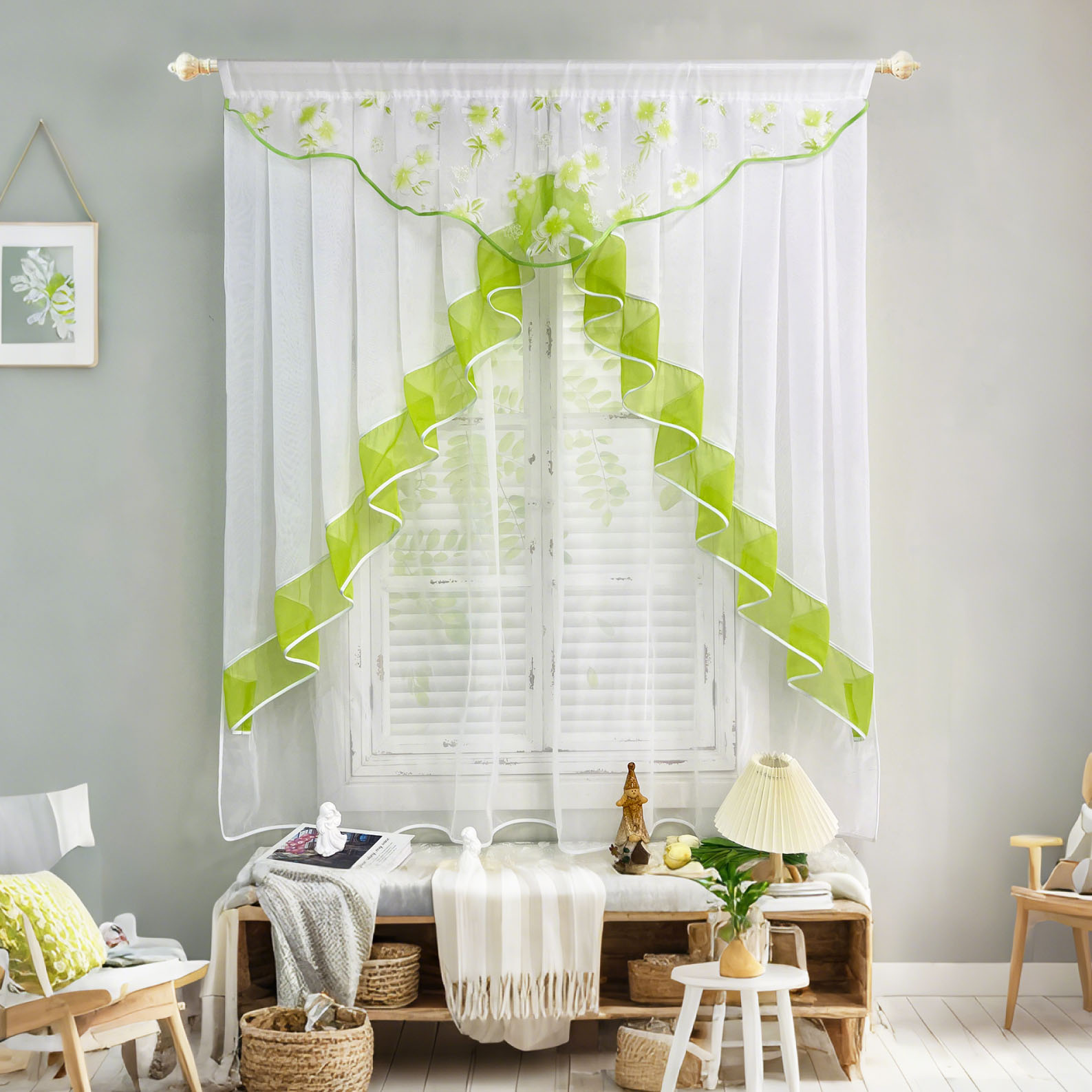 Juego de cortinas transparente - Home Office Romance reseña y precio