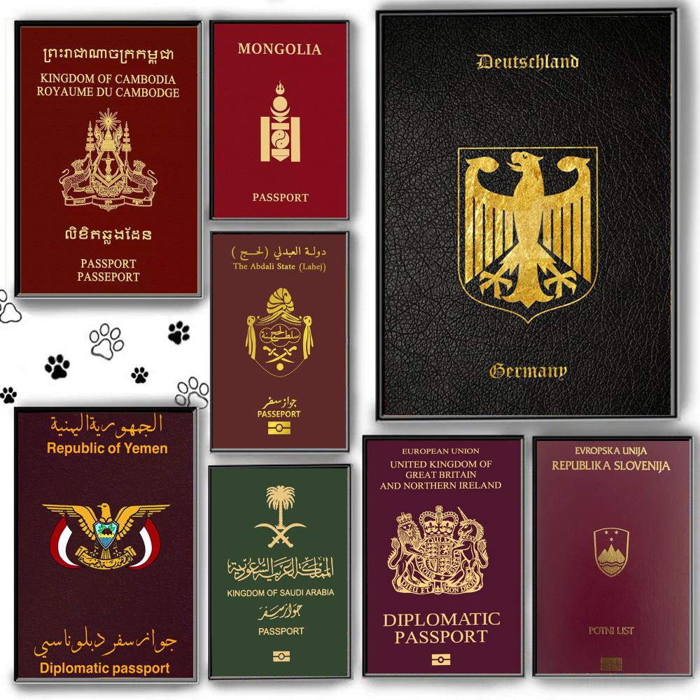 Póster de pasaportes con fondo - Home Office Passport reseña y precio