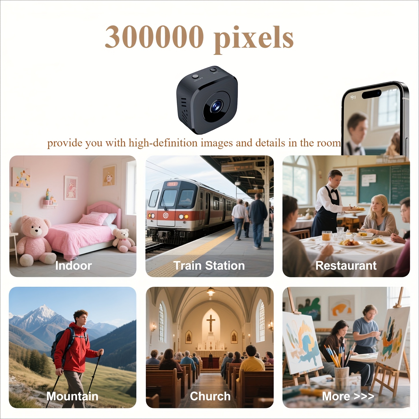 Mini cámara WiFi HD de 1080P,  - Webcam Hd 1080P reseña y precio