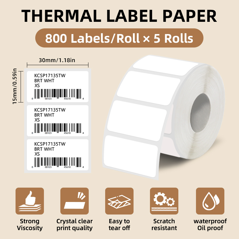 5 rollos de etiquetas adhesiva - Label Maker Machine reseña y precio
