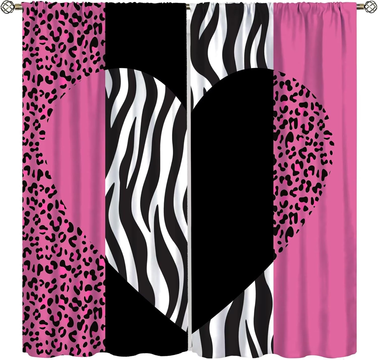Cortina con estampado de piel  - Home Office Romance reseña y precio