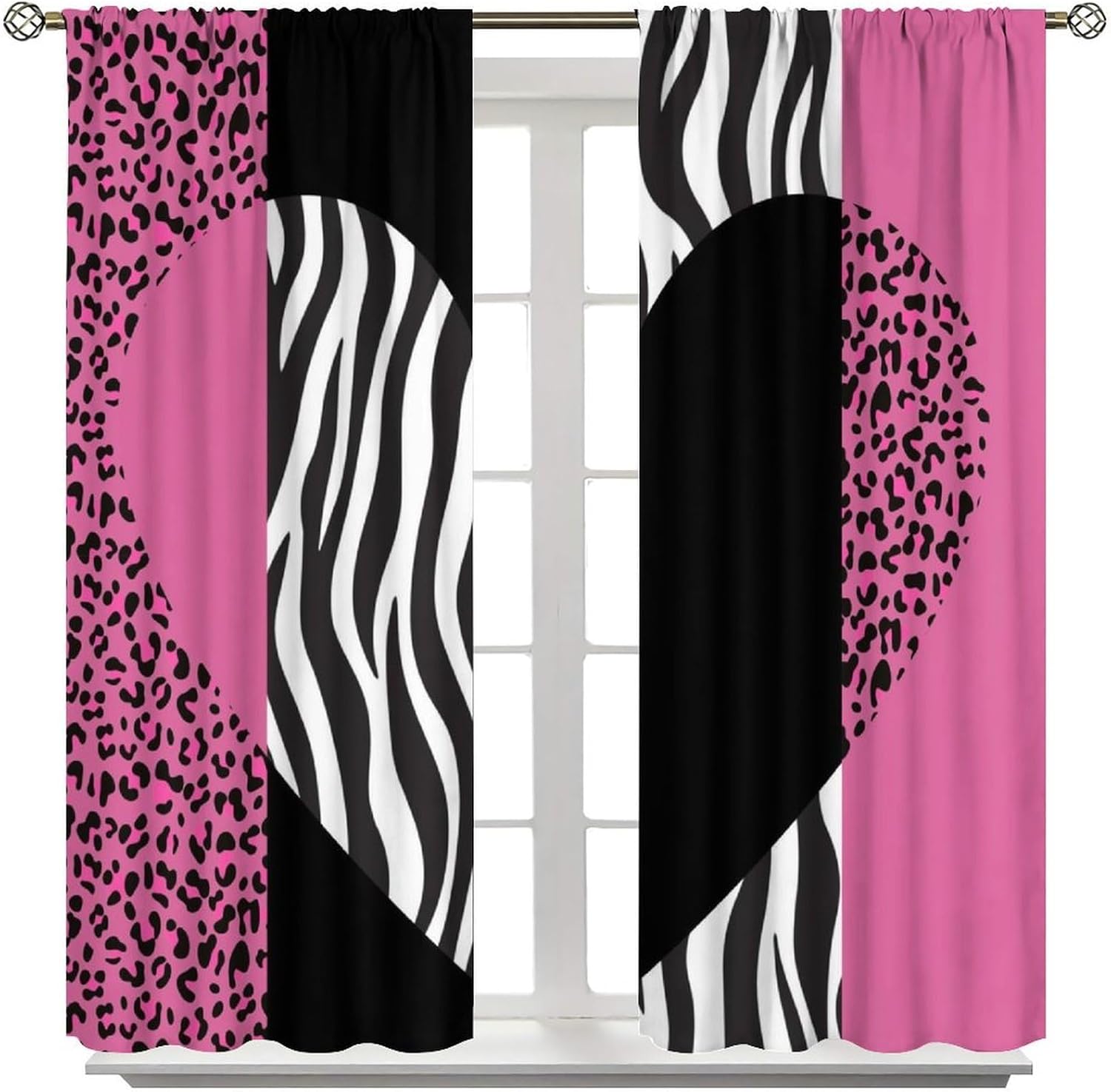 Cortina con estampado de piel  - Home Office Romance reseña y precio