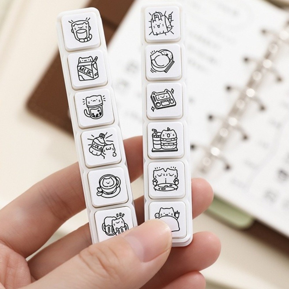 Juego de 6 Sellos de Goma con  - Whiteboard Magnetic reseña y precio