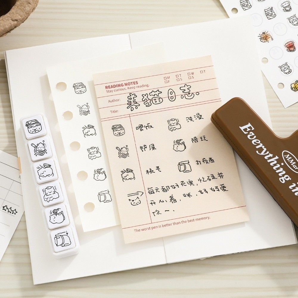 Juego de 6 Sellos de Goma con  - Whiteboard Magnetic reseña y precio