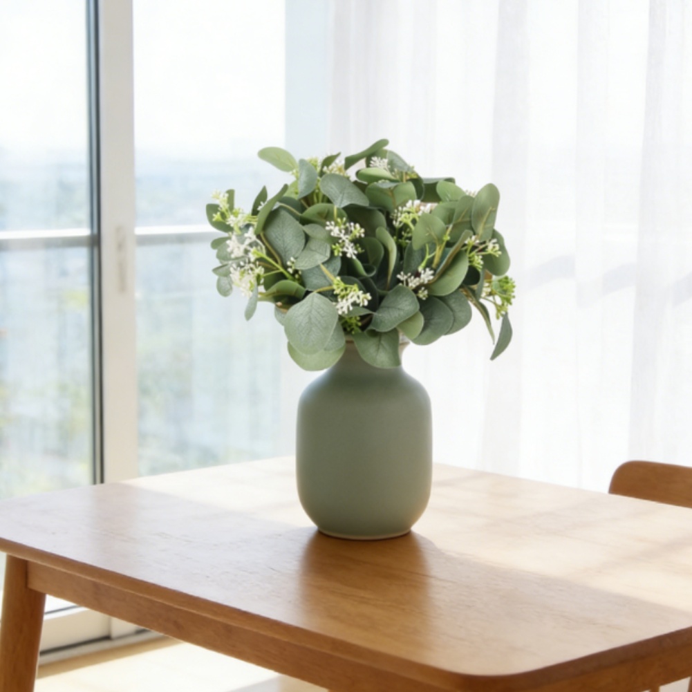 Hojas de eucalipto artificiale - Home Office Backdrop reseña y precio